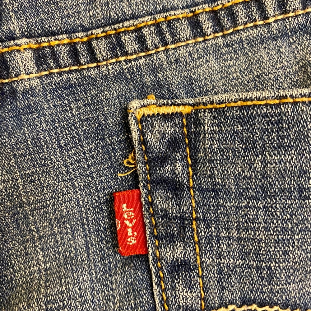 Levi’s 515 Blue Denim Stretch Cotton-blend Classic Capri-Length Jeans Size 4 - Picture 4 of 7